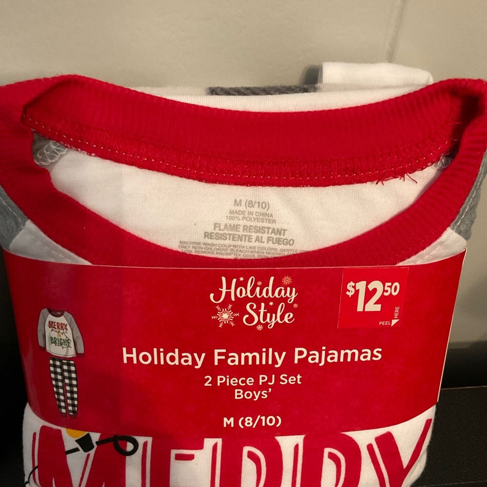 Red and White Boys' & Girls Pajama Set